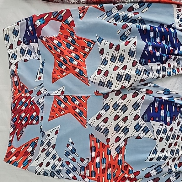 2 LulaRoe USA Leggings, Red, White & Blue, Adult One Size - Picture 9 of 9